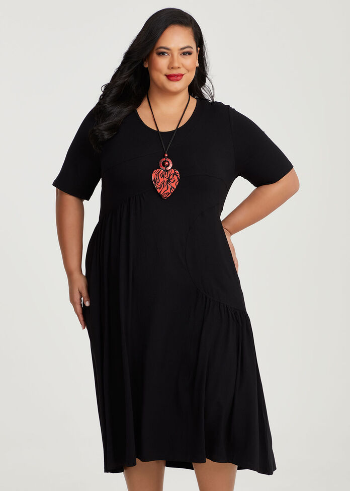Natural Maisie Panelled Dress, , hi-res