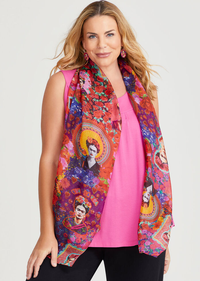Flower Lady Silk Scarf, , hi-res