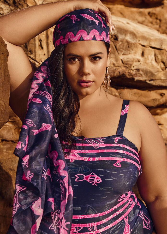 Silk Scarf Bathing Suits With Matching Head Wraps Shop Elverina