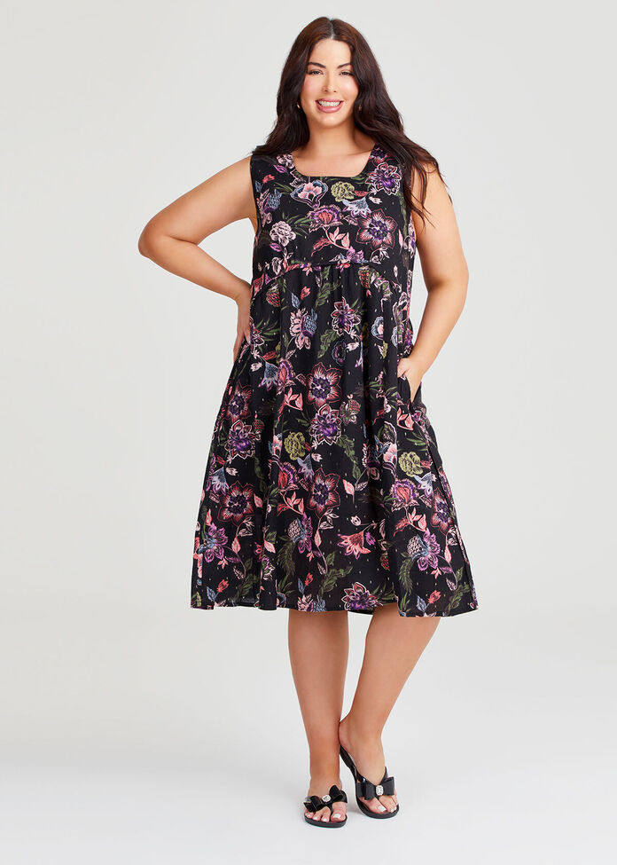 Cotton Favourite Sleeveless Dress, , hi-res