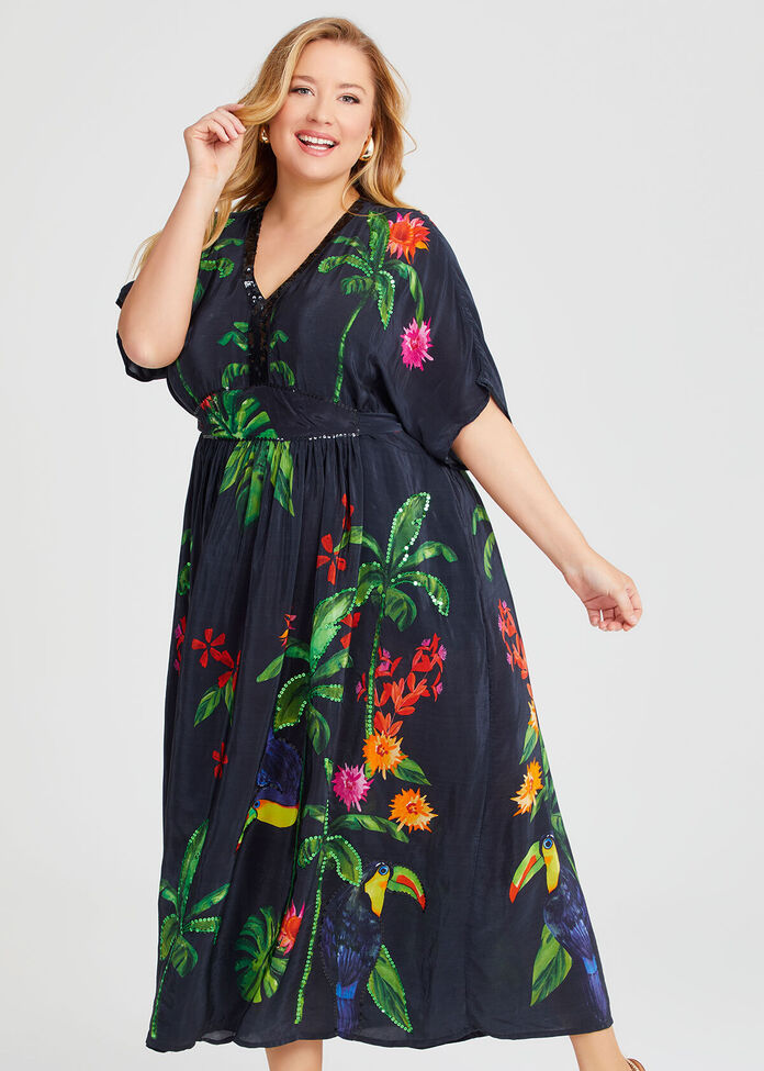 Natural Majesty Sequins Dress, , hi-res