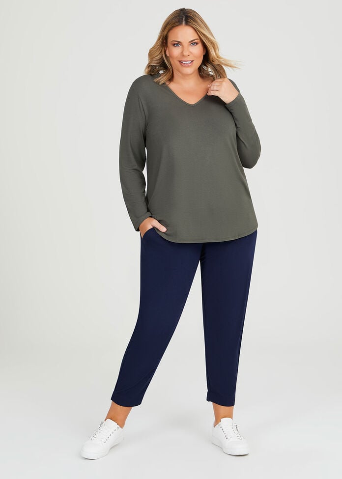 Natural Long Sleeve Everyday Tshirt, , hi-res