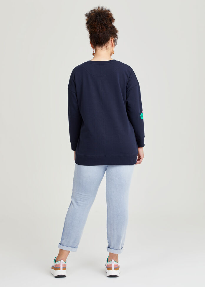 Cotton Graphic Sweatshirt, , hi-res