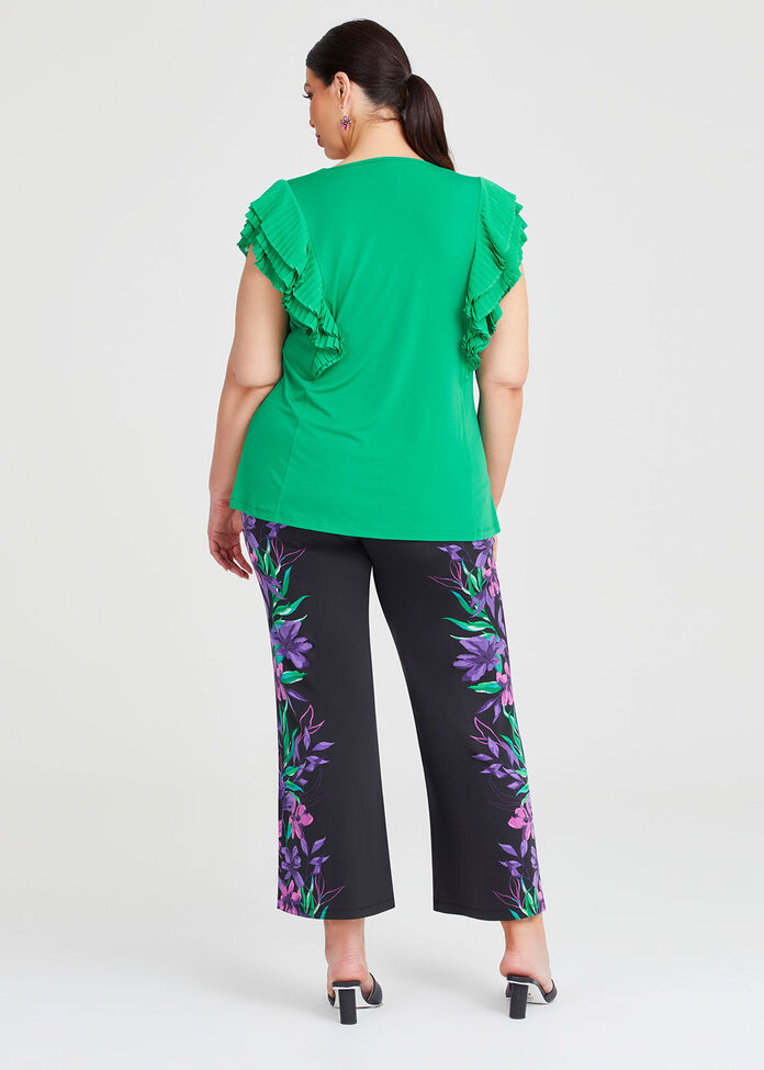 Shop Plus Size Pleated Sleeve Party Top, Green | Taking Shape AU