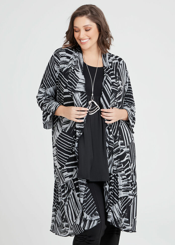 Kara Burnout Cardigan, , hi-res