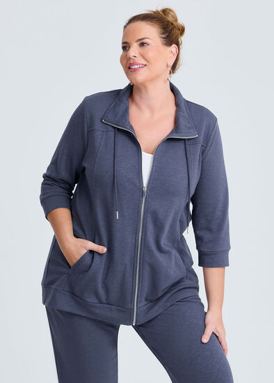 Plus Size Active Sweat Jacket
