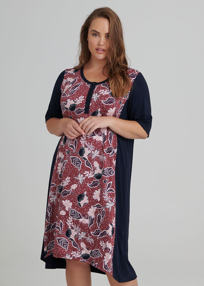 Shop Plus Size Paisley Bamboo Nightie in Print | Sizes 12-30 | Taking ...