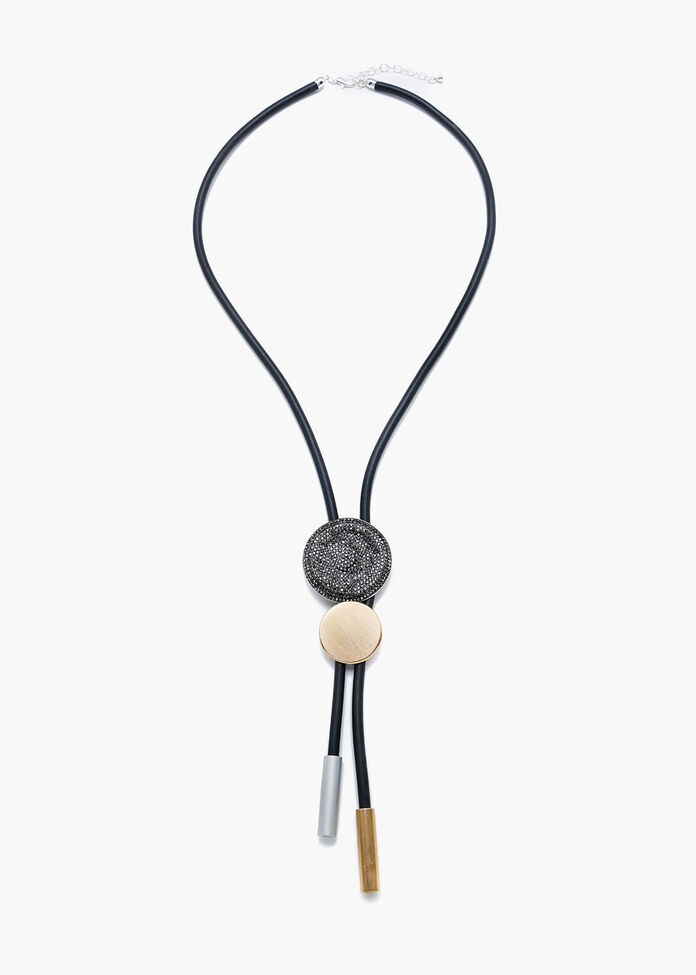 Crystal Disc Necklace, , hi-res
