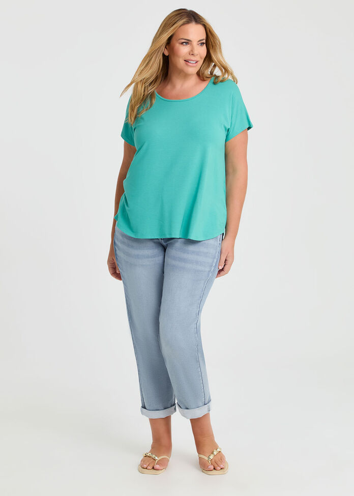 Natural Round Neck Everyday T-shirt, , hi-res