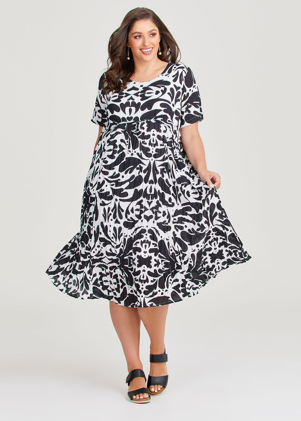 White gauze cheap dress plus size