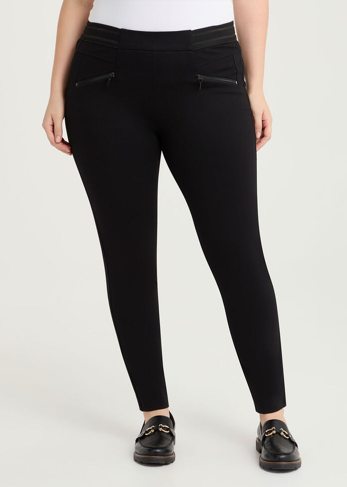 Ponte Zip Pocket Legging, , hi-res