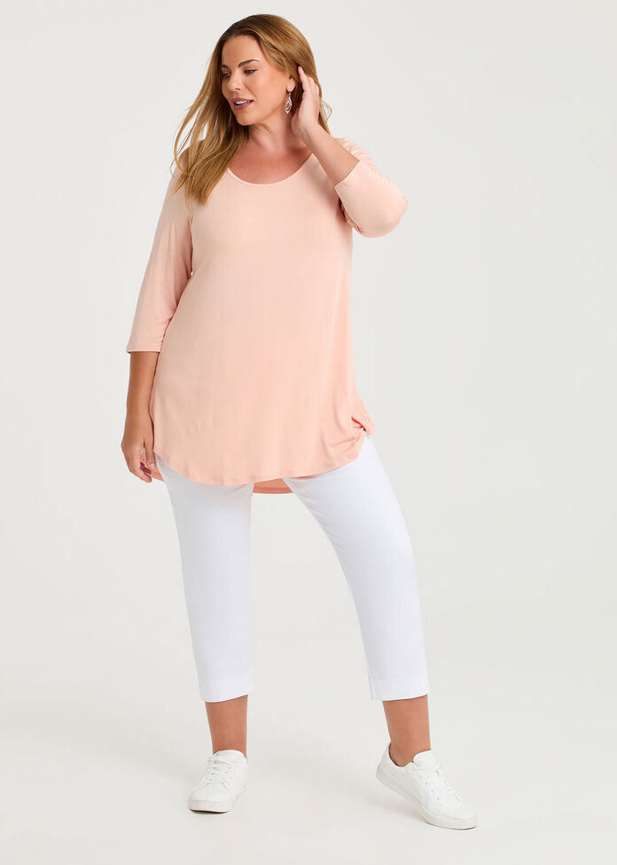 Bamboo Base 3/4 Sleeve Top, , hi-res