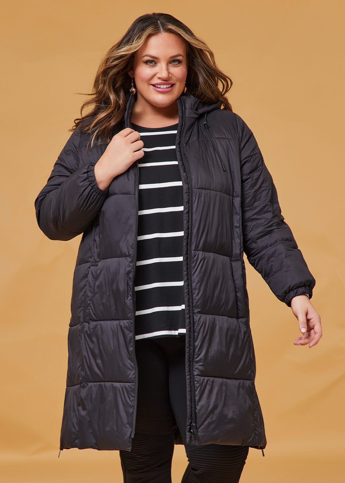 Plus size thin puffer jacket outlet