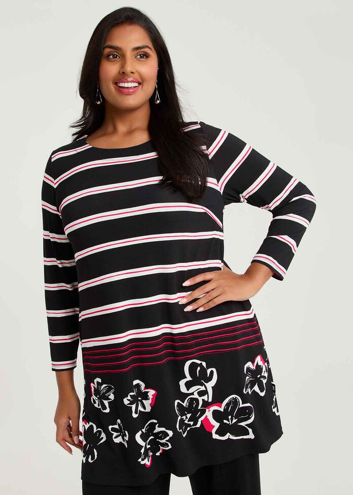 Natural Myra Stripe Tunic, , hi-res