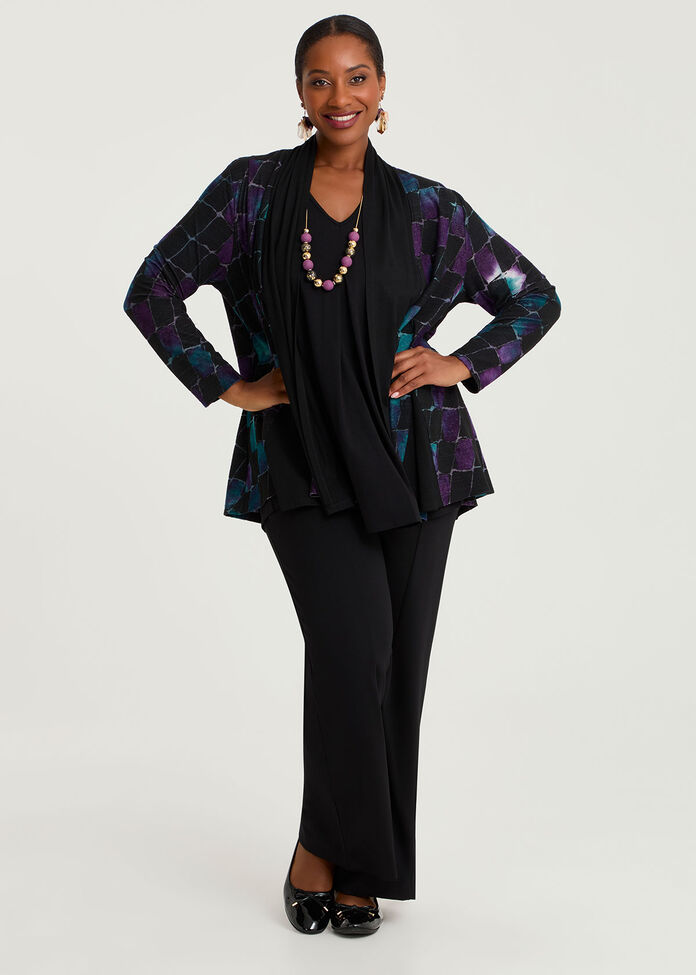 Spliced Burnout Cardigan, , hi-res