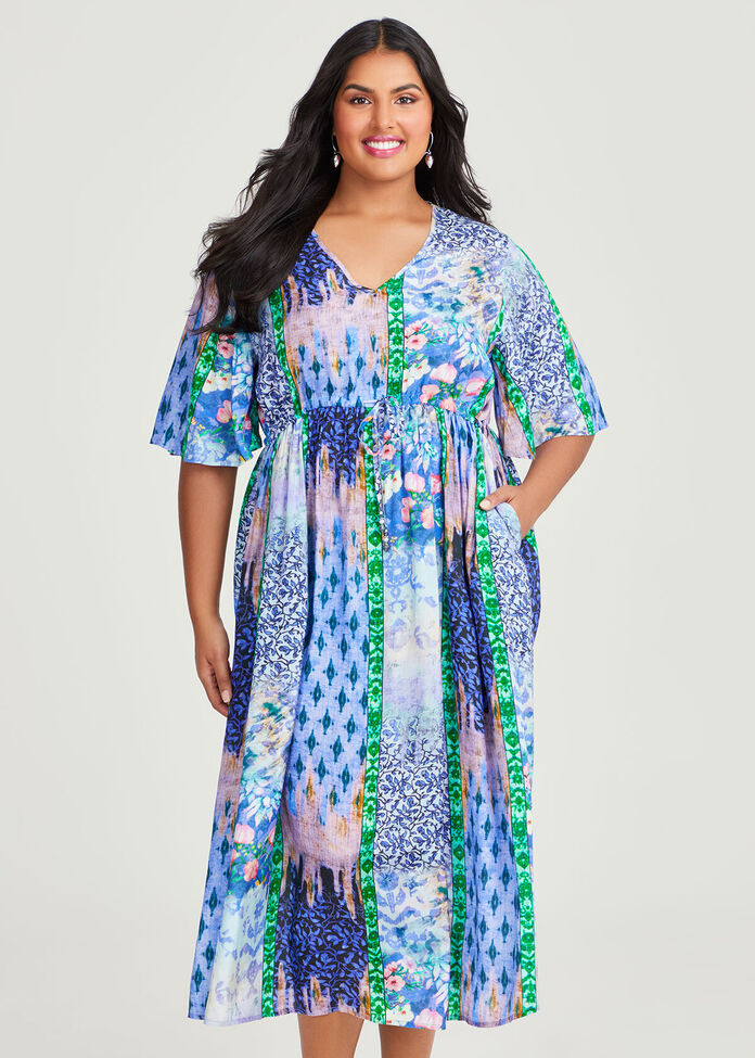 Shop Plus Size Natural Zinnia Summer Dress in Multi | Taking Shape AU