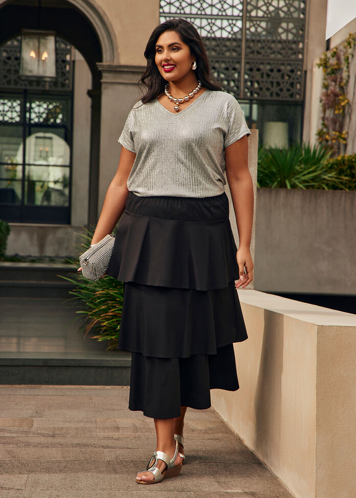 Plus Size Black Pleated Skirt With Sneakers Buy Studiofit Black