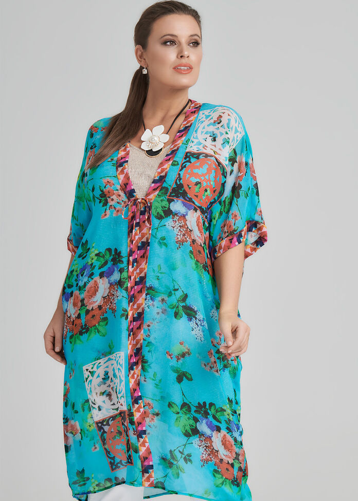 Oriental Blossom Kimono, , hi-res