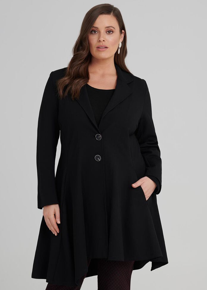 Shop Plus Size Twilight Ponti Jacket in Black | Taking Shape AU