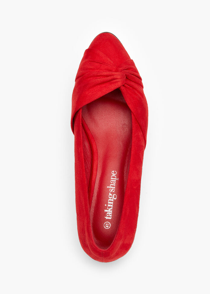 Ruched Flat Shoe, , hi-res