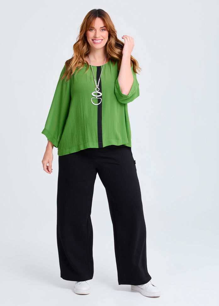 Chiffon Tama Top, CLOVER GREEN, hi-res