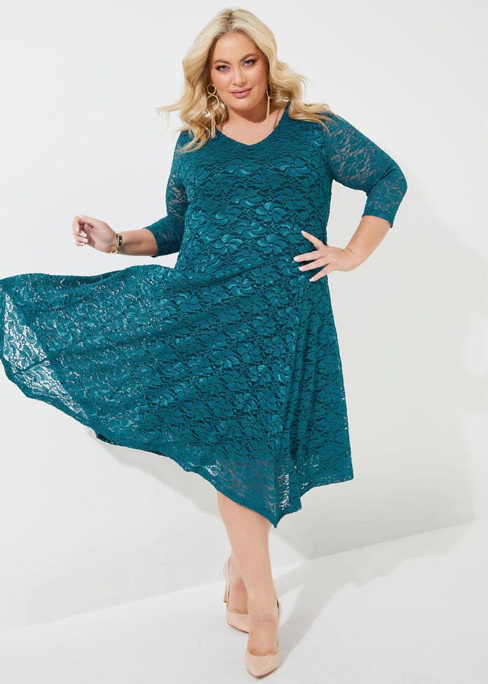 Shop Plus Size Lucy Lace Cocktail Dress in Blue | Sizes 12-30 | Taking ...