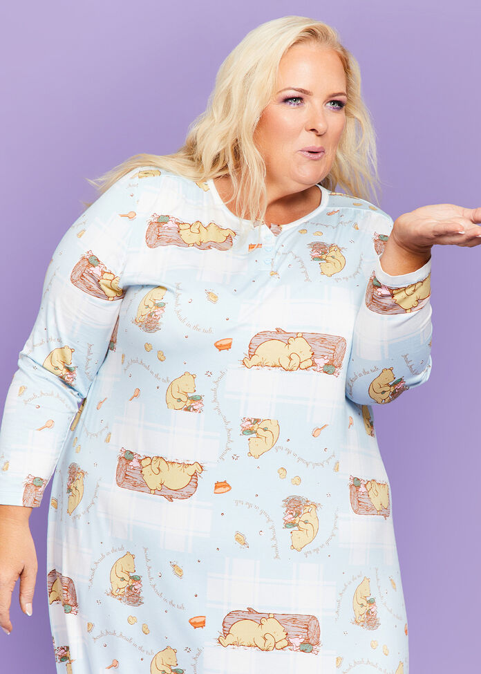 Shop Plus Size Winnie The Pooh Nightie, Multi Taking Shape UK