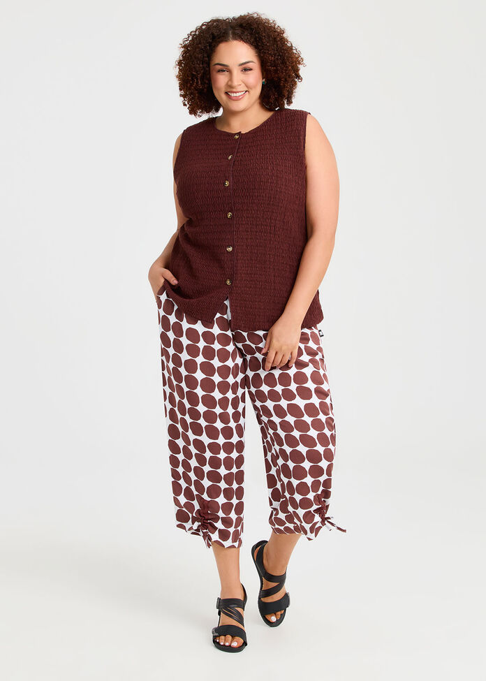 Natural Emi Spot Crop Pant, PRINT, hi-res