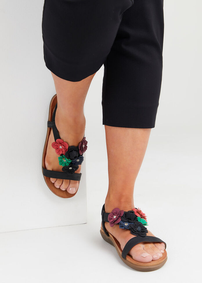floral wedge shoes
