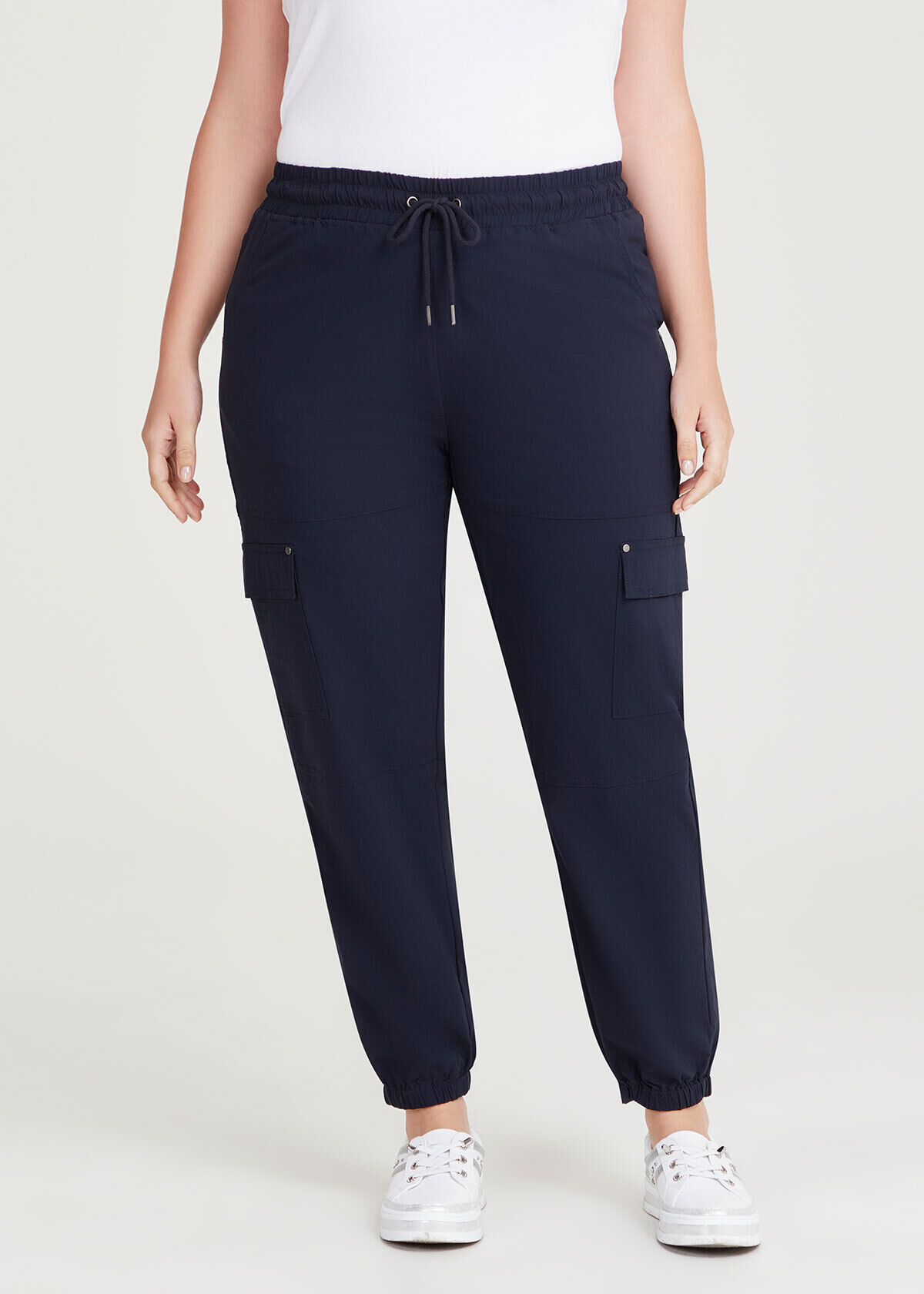 Plus size navy blue cargo pants shop