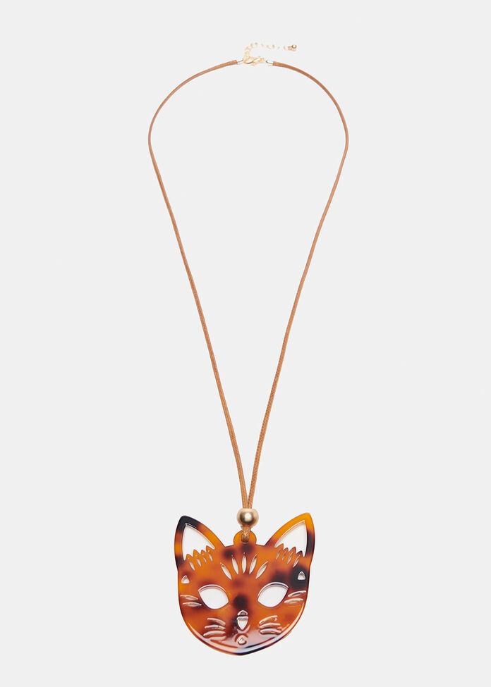 Kitten Pendant Necklace, , hi-res