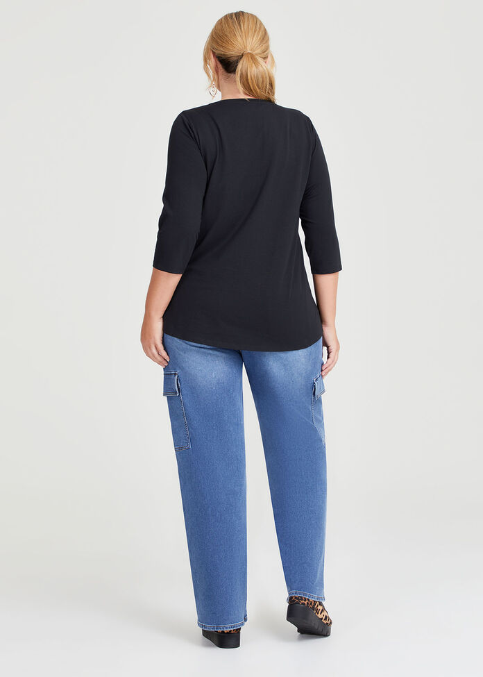 Australian Cotton 3/4 T-shirt, , hi-res
