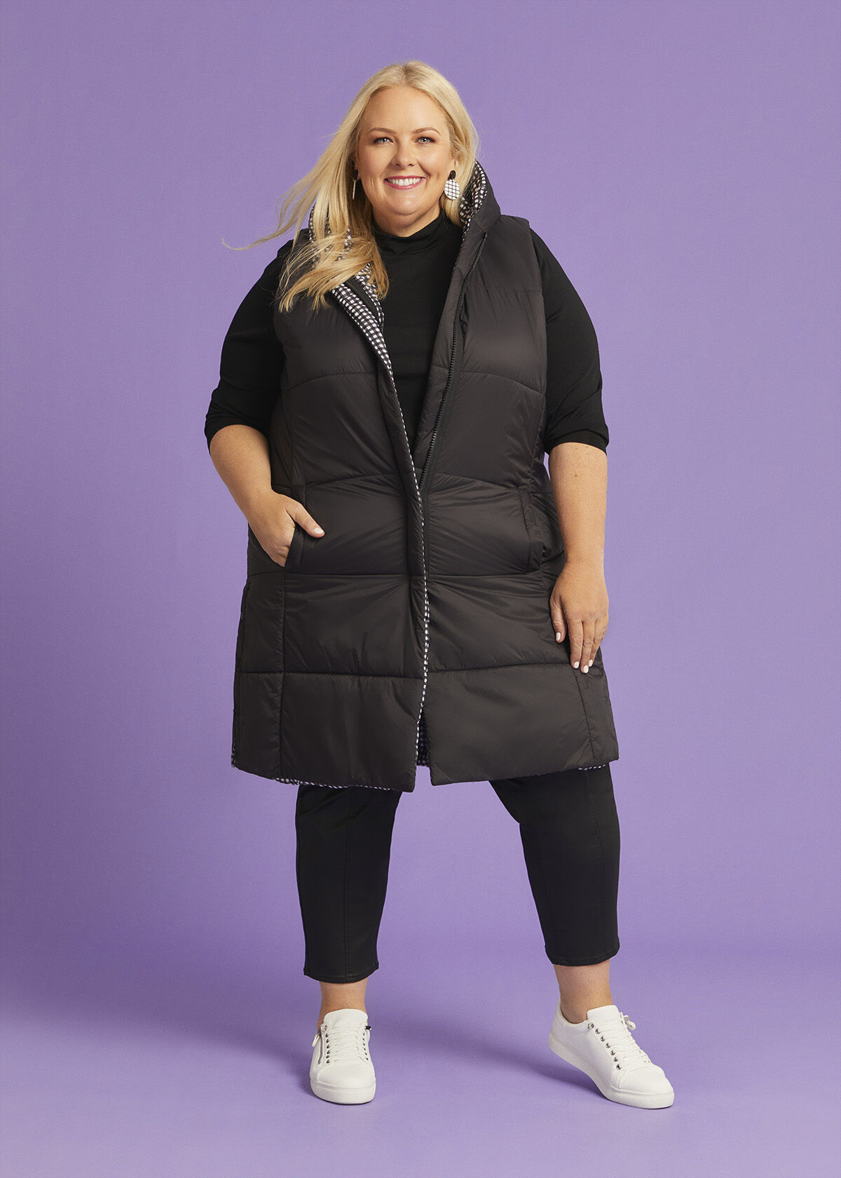 Plus size bubble vest hot sale