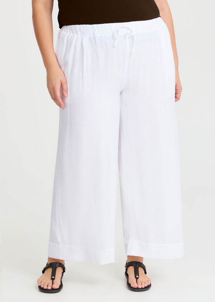 Petite Natural Wide Leg Pant, , hi-res