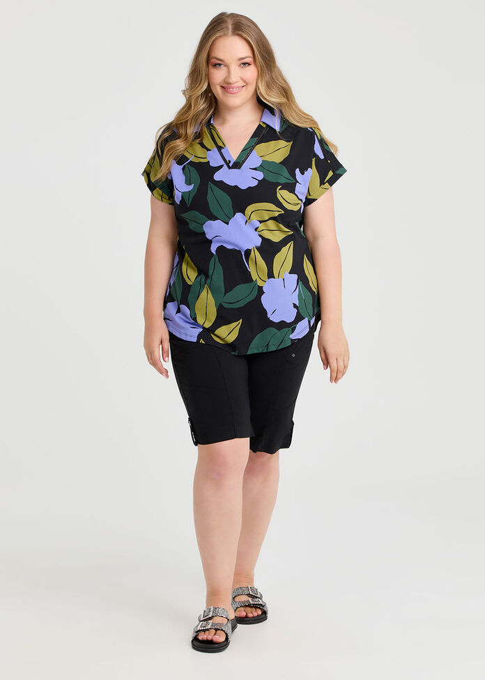 Cotton Collared Ophelia T-shirt, , hi-res