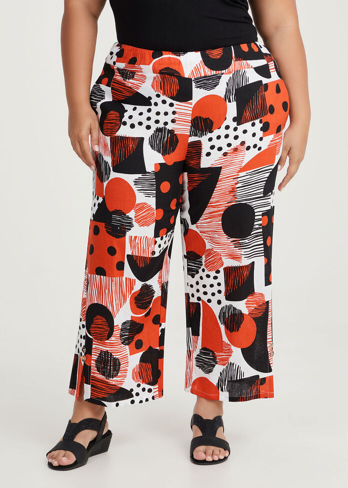Spritz Linen Bamboo Crop Pant, , hi-res