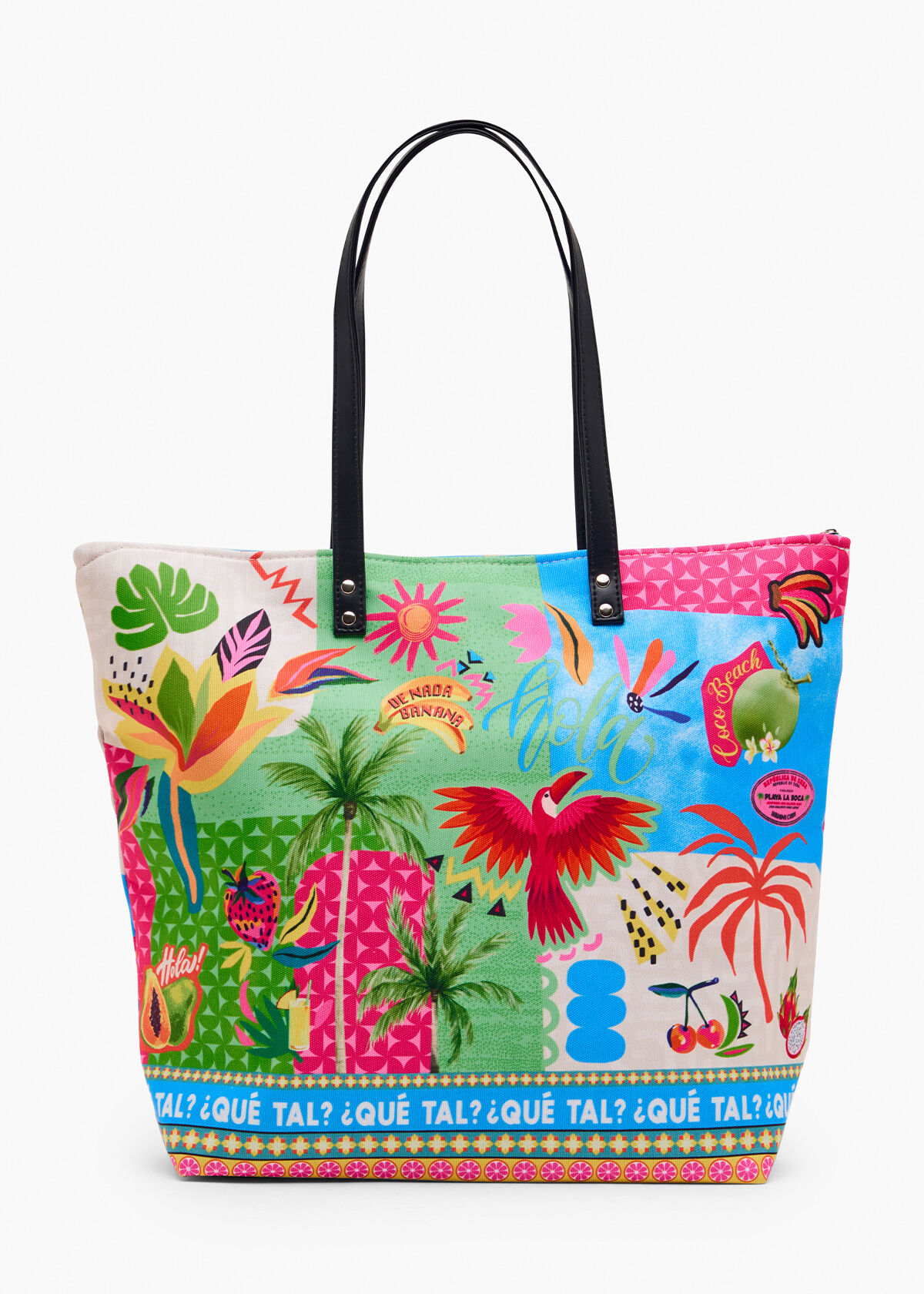 Tropical tote bag top