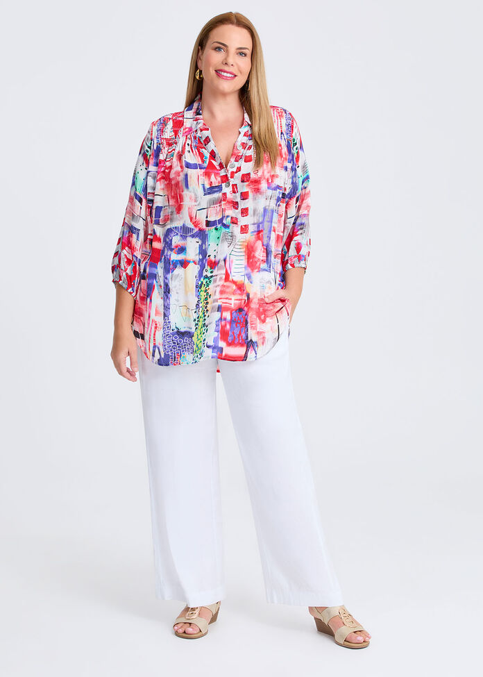 Aura Shirring Natural Tunic, , hi-res