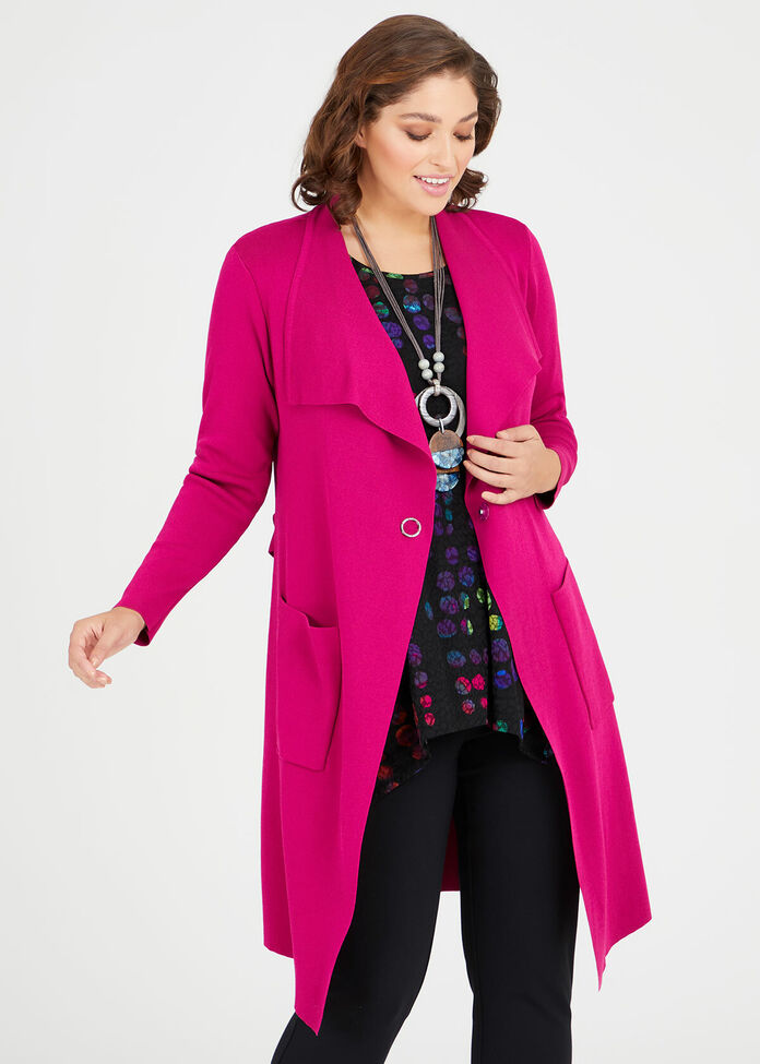 Shop Midtown Coatigan in Pink in sizes 12 to 24 | Taking Shape