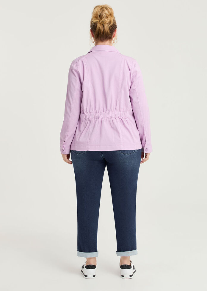 Lyocell Blend Casual Jacket, PINK LAVENDER, hi-res
