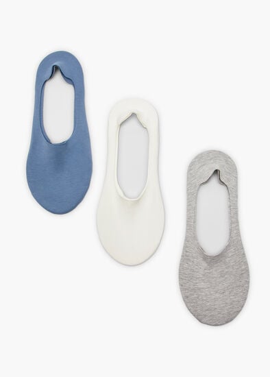 Plus Size 3 Pack No Show Invisible Cotton Socks