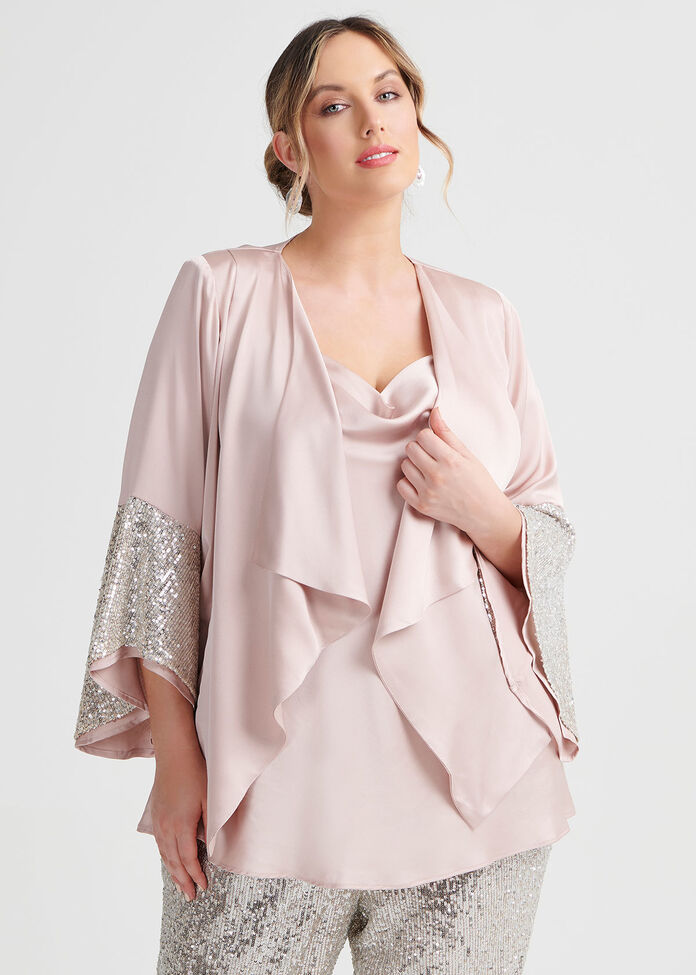 Sparkle And Shine Bolero in pink in sizes 12 to 24 | Taking Shape New ...