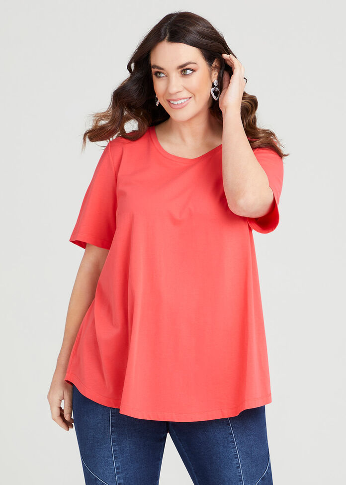 Organic Crew Swing Basic Tee, , hi-res