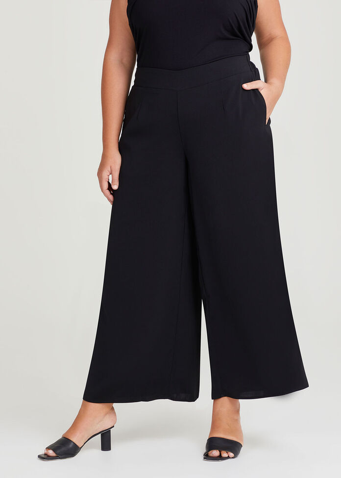 Shop Plus Size Gia Wide Leg Evening Pant in Black | Sizes 12-30 ...