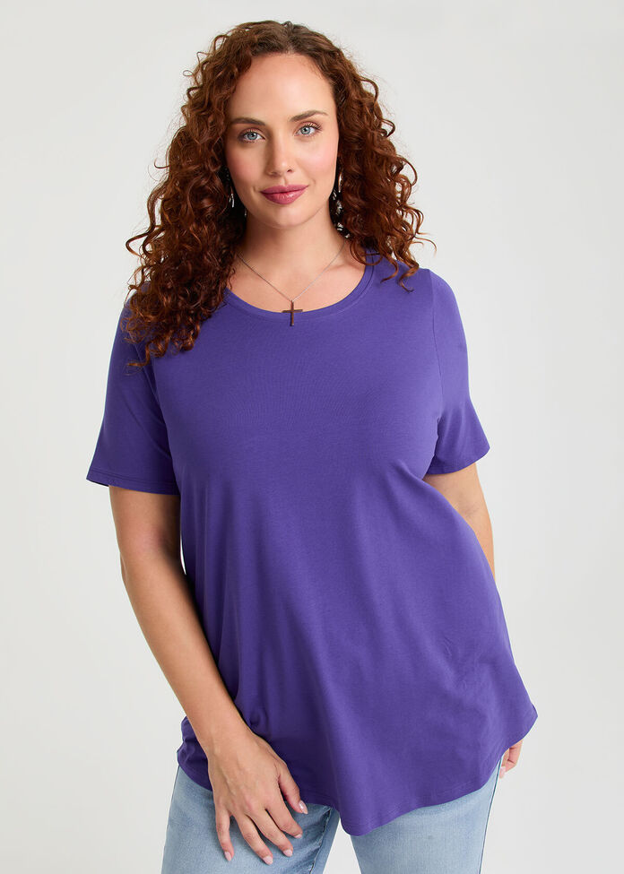Good Earth Australian Cotton Crew Neck T-shirt, , hi-res