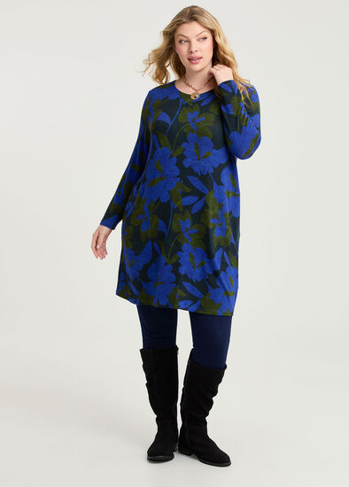 Plus Size Bamboo Cosy Boat Neck Dress