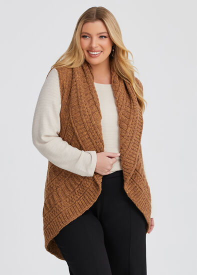 Plus Size Cascading Vest
