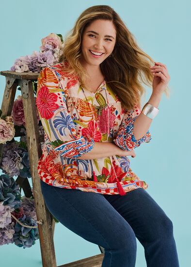 Plus Size Natural Mystic Sunrise Top