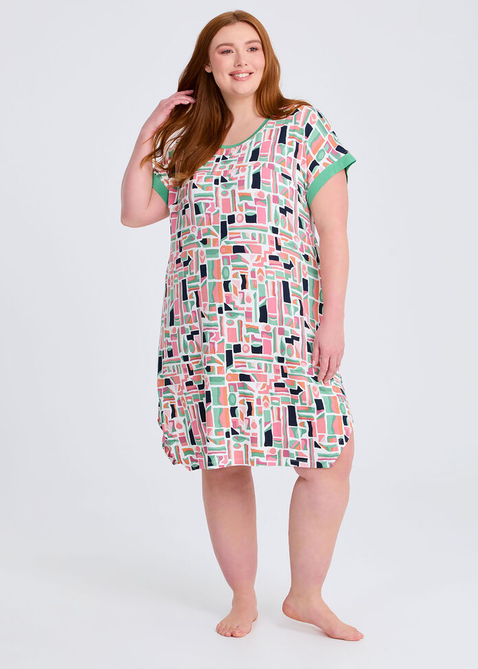 Bamboo Reverie Nightie, PRINT, hi-res