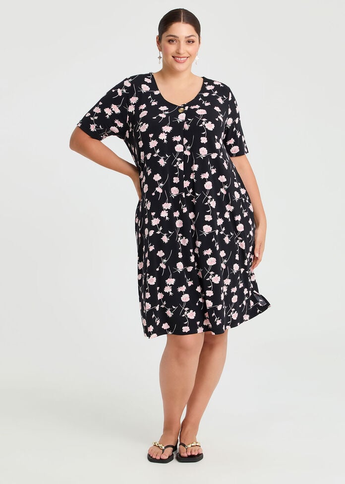 Georgia Spot Dress, , hi-res